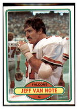 1980 Topps Jeff Van Note Atlanta Falcons Football Card - Vintage NFL Collectible - £14.48 GBP
