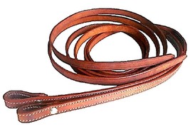 LOT of 12 - Western Saddle Horse Medium Brown 7&#39; Leather Split Reins - ONE DOZEN - $85.09