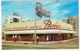 Postcard Parham&#39;s Restaurant Miami Beach Florida - £3.04 GBP