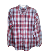 Coldwater Creek Womens Size PXL Shirt Top Button Front Long Sleeve Plaid - $12.97