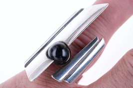 sz7.5 Large Retro sterling modernist ring - $183.15