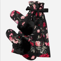 VICTORIA&#39;S SECRET Signature Satin pink Floral Slipper Various sizes avai... - £20.18 GBP