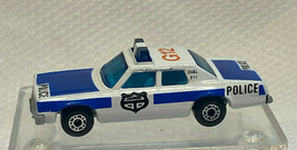 VTG 1979 Matchbox Superfast Blue &amp; White G-12 Plymouth Gran Fury Police Car - £23.88 GBP