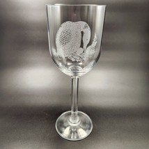 Pepi Herrmann Nesting Loon Wine Glass 7.75in Crystal Goblet Bird 1995 Ha... - $110.00