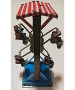 Vintage Tin Toy Ferris Wheel With Working Rotating Wheel gears - $40.60 CAD