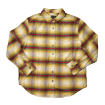 NWT Pendleton Women&#39;s Girlfriend Flannel in Red Rock Gold Ombre Plaid Sh... - $53.46