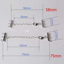 925 Sterling Silver 3-Strand Extender Clasp for Bracelets &amp; Necklaces - £14.08 GBP+