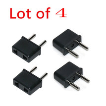 4 x Travel Adapter Round Plug from 110V to 220V European - £14.07 GBP
