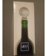 Mikasa Golf Ball Austria Crystal Wine Bottle Stopper Tee Time NWT In Box - €8,53 EUR