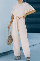 Apricot Oh So Glam Belted Wide Leg Jumpsuit - £21.70 GBP+