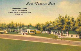 Swell Vacation Spot Ozark Inn Cabins Missouri 1951 linen postcard - £3.91 GBP