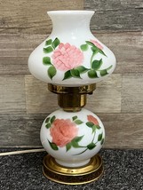 Hurricane Parlor Lamp 12&quot; 3-Way Hand Painted Roses Gone with the Wind - Vintage! - £38.65 GBP