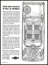 1961 Chevrolet Line Drawing Diagram 2 Door Convertible Vintage Print Ad Wall Art - $10.97