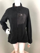 NWT Women&#39;s Reebok L/S Black Zip Up Fleece Jacket Sz Medium - £37.72 GBP