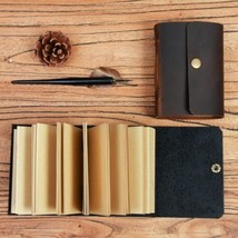Vintage Handmade Journal Sketchbook Leather Cover Small Pocket Notebook Diary - £49.38 GBP