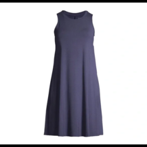 Time and Tru Sleeveless Knit Lounge Pockets Dress Blue NWT Medium - £10.86 GBP