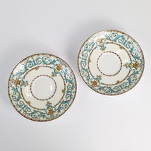 Vintage 1940s Set of 2 Paragon England Adam 5.25&quot; Saucer Plates Bone Chi... - $34.20 CAD
