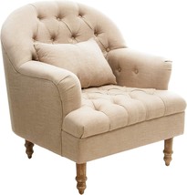 Anastasia Tufted Chair, Beige, By Christopher Knight Home. - £402.95 GBP