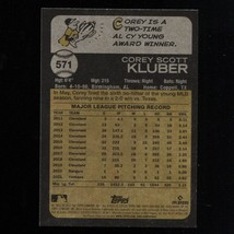 2022 Topps Heritage High Number Corey Kluber Base #571 Tampa Bay Rays - £1.55 GBP