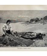 1902 Burial Of Manon Lescaut Wood Engraving Dagnan-Bouveret Prevost F18A4 - $734.82 MXN