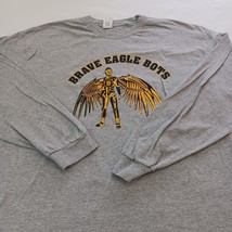 Gildan Heavy Cotton BRAVE EAGLE BOTS Men's Gray Cotton Blend Graphic T-Shirt XL image 5