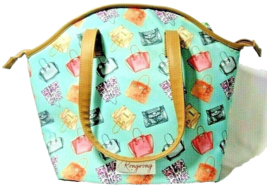 Rongrong DeVoe Handags Insulated Lunch Tote Purse Blue 12 x 18-in PVC-Fr... - $346.73 MXN