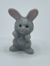 Vintage Littlest Pet Shop Mommy and Baby Bunnies Gray Rabbit #2 Kenner 1992 - £6.06 GBP