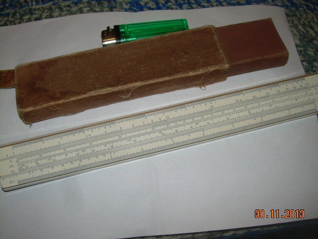 Vintage Soviet Russian Ussr  Logarithmic Wood Sliding Rule 1976 Missing ... - $6.79