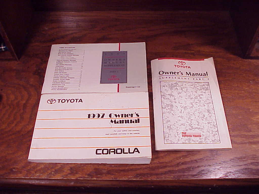1997 TOYOTA COROLLA OWNERS MANUAL PDF visual data 5
