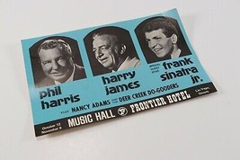 Vintage Frontier Hotel Phil Harris Harry James &amp; Frank Sinatra Jr. Postcard - £7.07 GBP