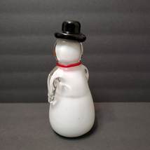 Art Glass Snowman Figurine Fifth Avenue Crystal Solid Heavy Paperweight READ image 4