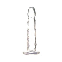 Dildo With Suction Cup, Ultra-Raised Ridges, Adult Sex Toy, Crystal Clear, 7&quot; - £28.68 GBP