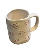 Rae Dunn Artisan Collection Joy Mug White &amp; Red Ceramic Coffee Cup 12 Oz - $13.44