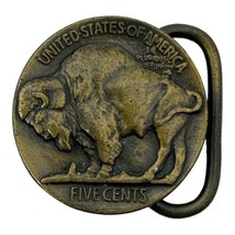 Belt Buckle United States Of America Five Cents Vintage Buckle Buffalo S... - $28.80