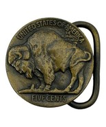 Belt Buckle United States Of America Five Cents Vintage Buckle Buffalo S... - $39.51 CAD