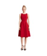 Kate Spade Red Retro Inspired Fit &amp; Flare Pleated Sleeveless Dress Size 6 - $84.15