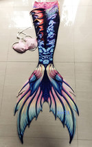 2020 Amazing Black Pearl Mermaid Tail for Kids Women with Monofin Bikini... - £79.92 GBP