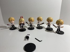 Lot of 6 Chainsaw man Anime figures Denji Nendroid and some  parts 3.5&quot; tall - $38.79