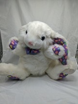 Vintage Dandee White Bunny Rabbit Jelly Beans Plush 14&quot; - £54.43 GBP