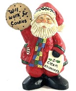 Kurt Adler INC Bolinger Santa Figurine Will Work For Cookies Clean Chimn... - $147.20 MXN