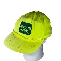 Vintage Neon Yellow Green Barnett Bank Baseball Adjustable Cap Needs Restored  - £14.97 GBP