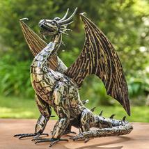 Zaer Ltd. Metal Dragon Statue Decoration (High Wings, Tail Up) - £206.94 GBP+