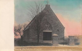 WESTFIELD PENNSYLVANIA ADAMS MEMORIAL CHURCH~COLOR REAL PHOTO POSTCARD 1... - $7.21