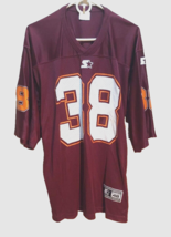 Virginia Tech Hokies #38 NCAA Vintage 90s Starter Maroon Football Jersey 48 - £47.44 GBP