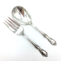 WM ROGERS Grand Elegance smooth casserole spoon & cold meat serving fork IS 1959 - £12.55 GBP