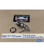 NEW 1967-1968 Cadillac TRUNK LOCK CYLINDER WITH OE STYLE CADILLAC CREST ... - $98.99