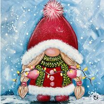 NEW - Festive Gnomette Painting Kit - Paint Your Own - Hand-Drawn - Canv... - $38.00