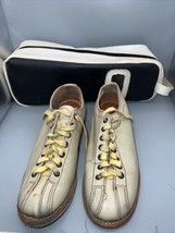 Vintage Brunswick Goodyear Bowling Shoes w/Travel Bag Sz 4.5 - £31.93 GBP