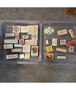 HUGE LOT of 29 VTG Christmas Halloween Valentines HO Wood Mount Rubber S... - $1,226.13 MXN