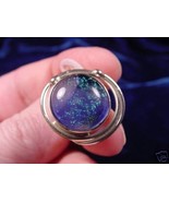 (#DR6.25-2) Size 6.25 DICHROIC GLASS SILVER RING JEWELRY Sterling - $45.24 CAD